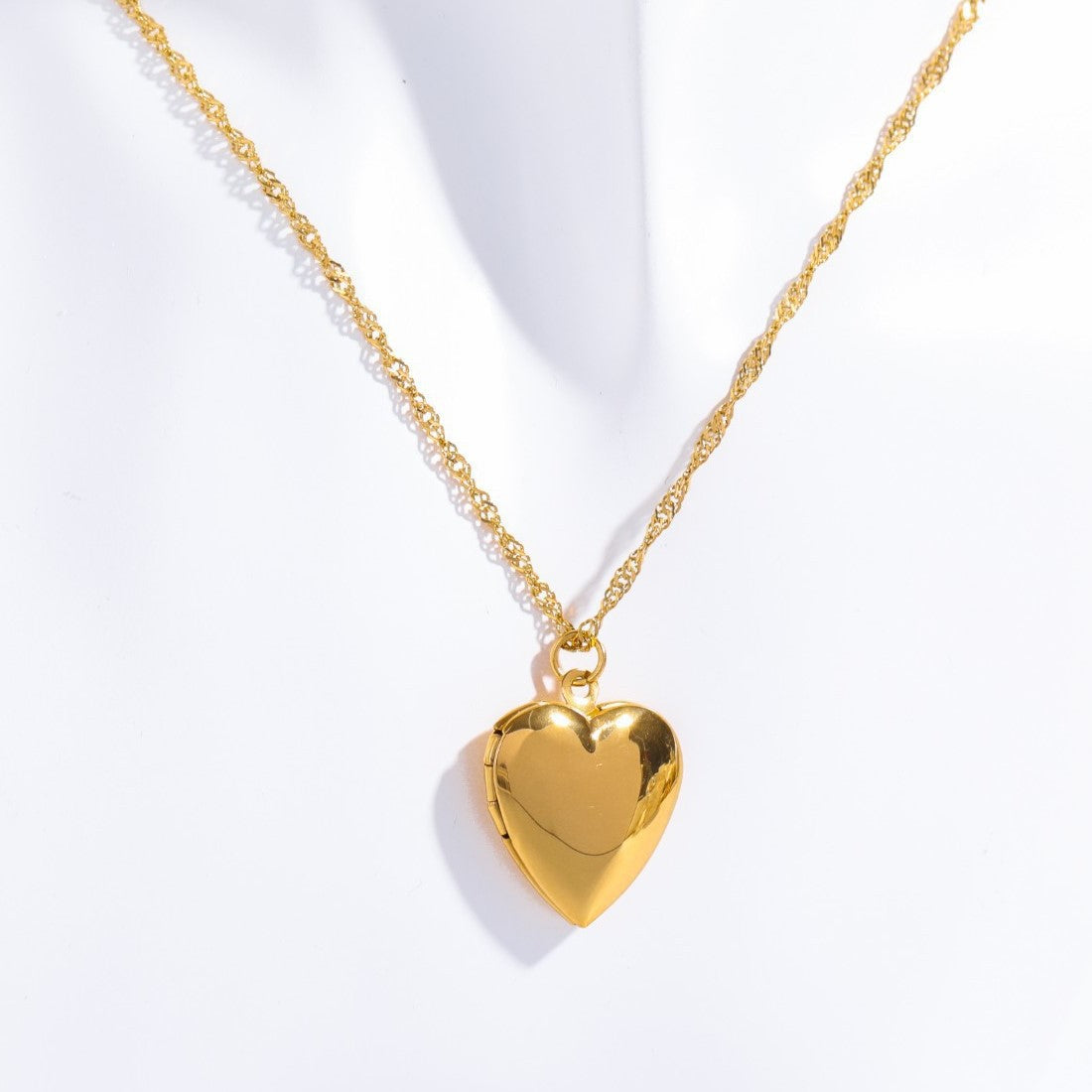 Dames Ketting Hartvormig met Bloemen Zilver
