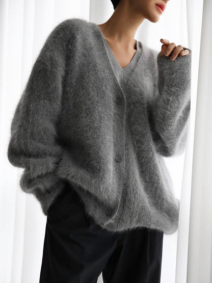 Dames Vest Zacht Gebreid V-hals Model