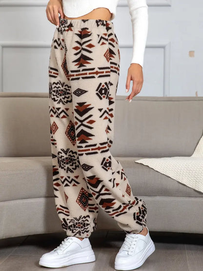 Comfortabele Joggers met Aztekenpatroon Stevige Zit