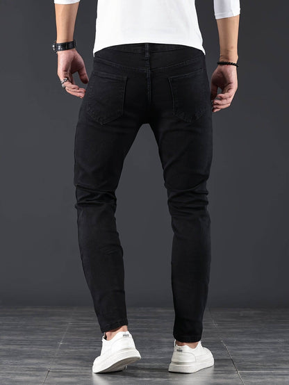 Heren Skinny Jeans – Slim Fit Spijkerbroek met Rits en Stretch