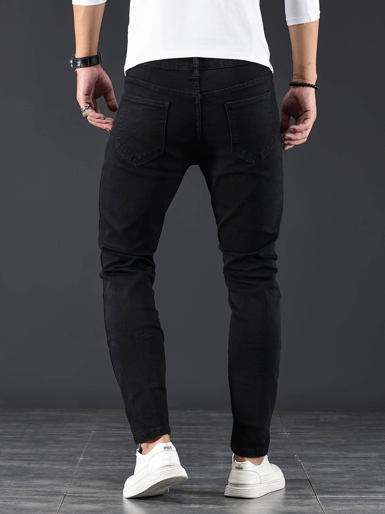 Heren Skinny Jeans – Slim Fit Spijkerbroek Met Rits