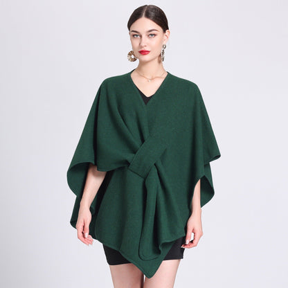 Dames Poncho Met Riem en Elegant Design
