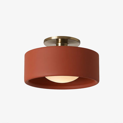 Keramische Plafondlamp Scandinavisch Design met Halfrond Porselein Kap