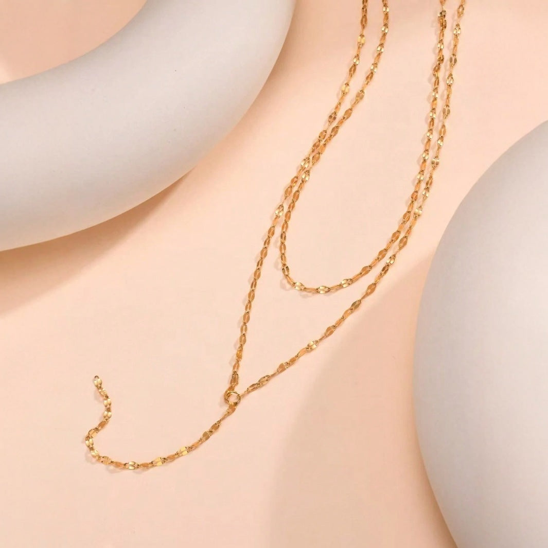 Gouden Ketting V-Model voor Dames Fijn Schakelwerk Subtiel Detail