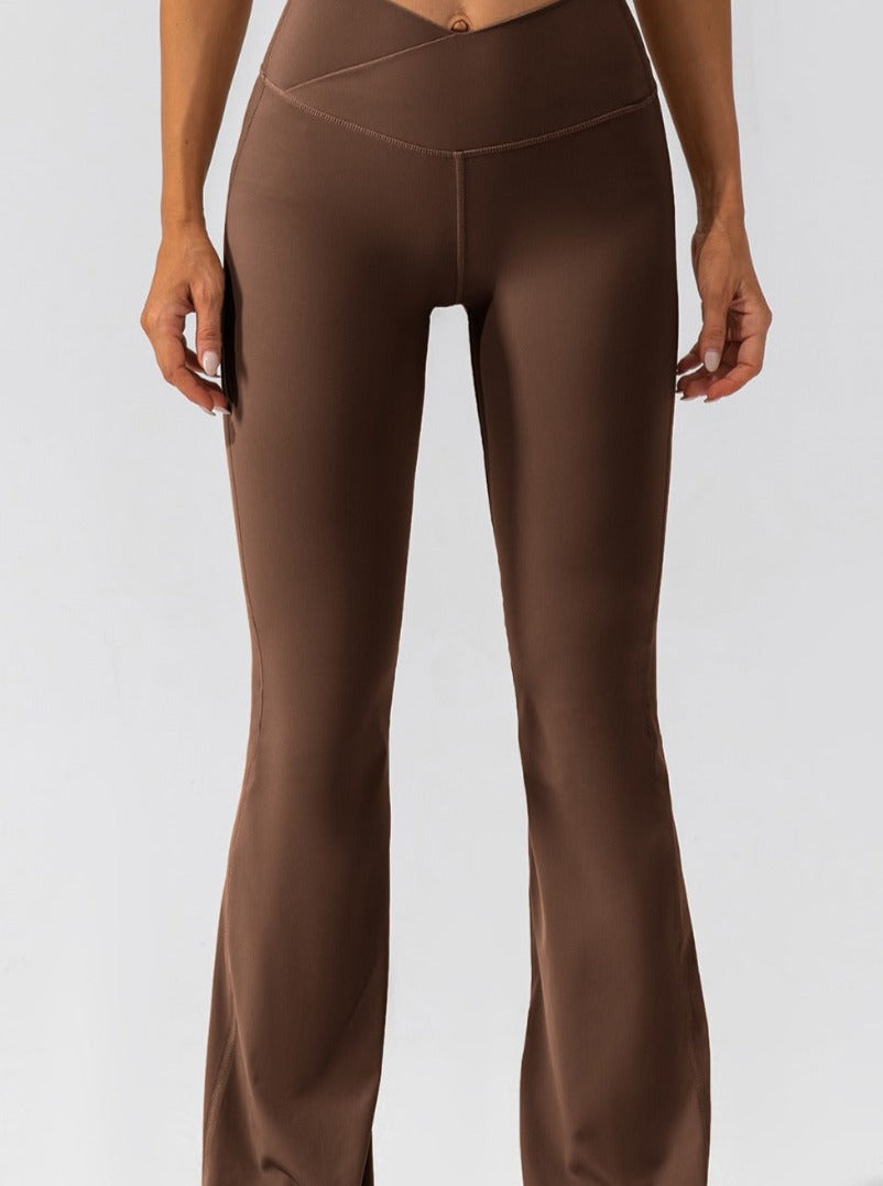 Hoge Taille Flared Legging met Kruisband voor Vrouw - StudioMarella