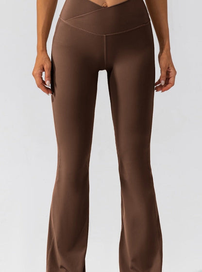 Hoge Taille Flared Legging met Kruisband voor Vrouw - StudioMarella