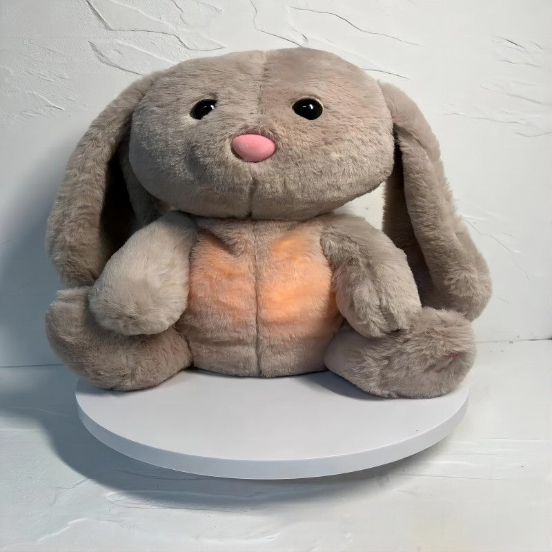 Knuffelkonijn pluche met licht en hartslaggeluid voor slapen en ontspanning comfort speelgoed