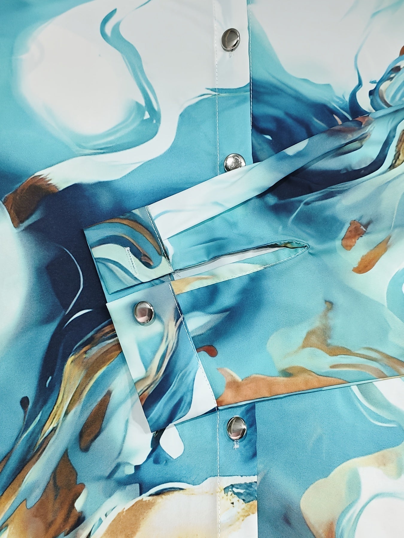 Vrouwelijke Blouse Lange Mouwen Abstracte Print