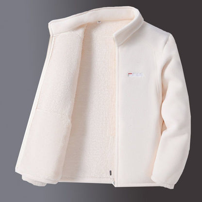 Dames Fleece Jas Zacht en Warm met Rits en Kraag