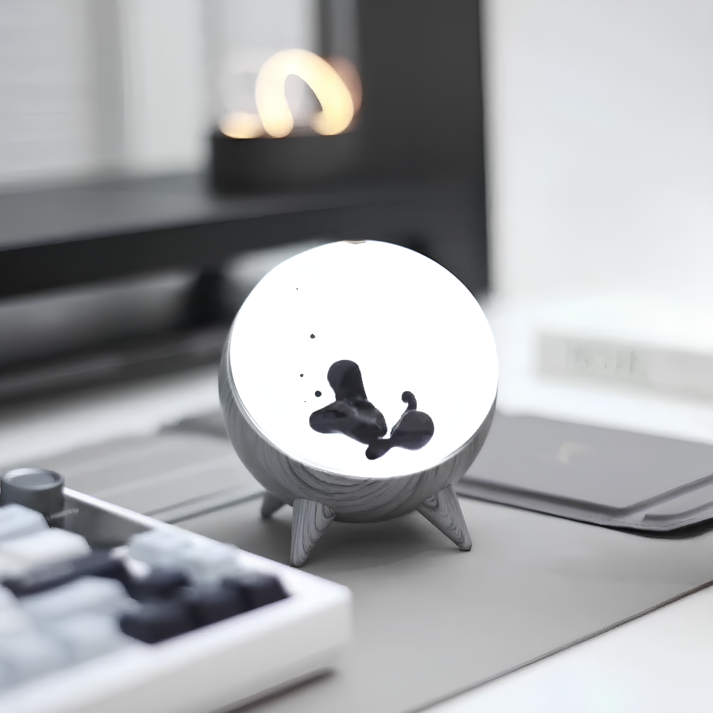 Ferrofluid Display Bluetooth Speaker ABS Glas 10,6 cm Muziek Visualizer Magnetisch Vloeistof Bureau Decoratie Cadeau Tech Kunstobject