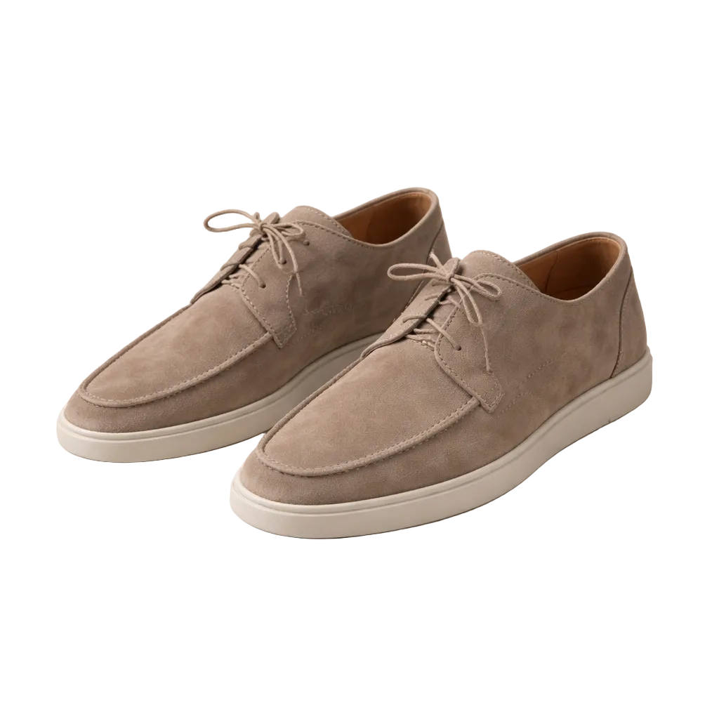 Heren Loafers van Suede Leer met Vetersluiting