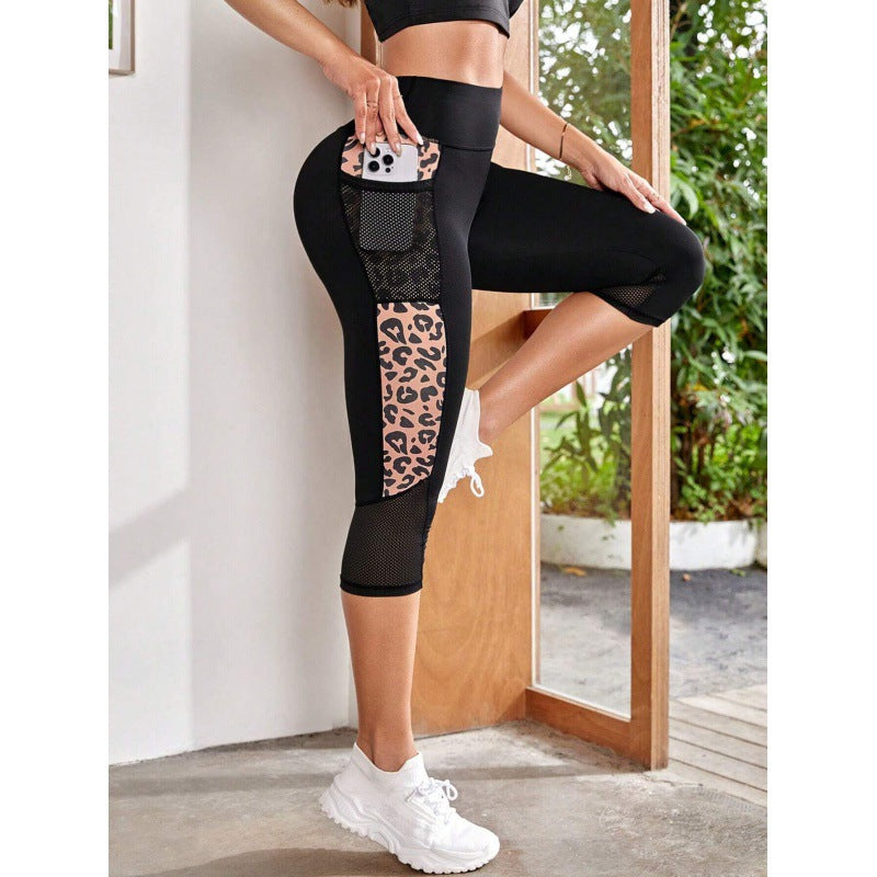 Yoga Legging Dames Hoge Taille Sportbroek Luipaard Print Comfortabel