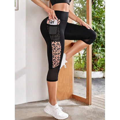 Yoga Legging Dames Hoge Taille Sportbroek Luipaard Print Comfortabel