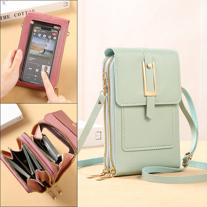 Dames Telefoontas Crossbody met Touchscreen Scherm en Bloemenvormig Ontwerp