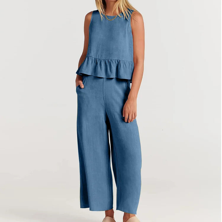 Vrouwelijke Kleding Set Tweedelig Jurk en Broek