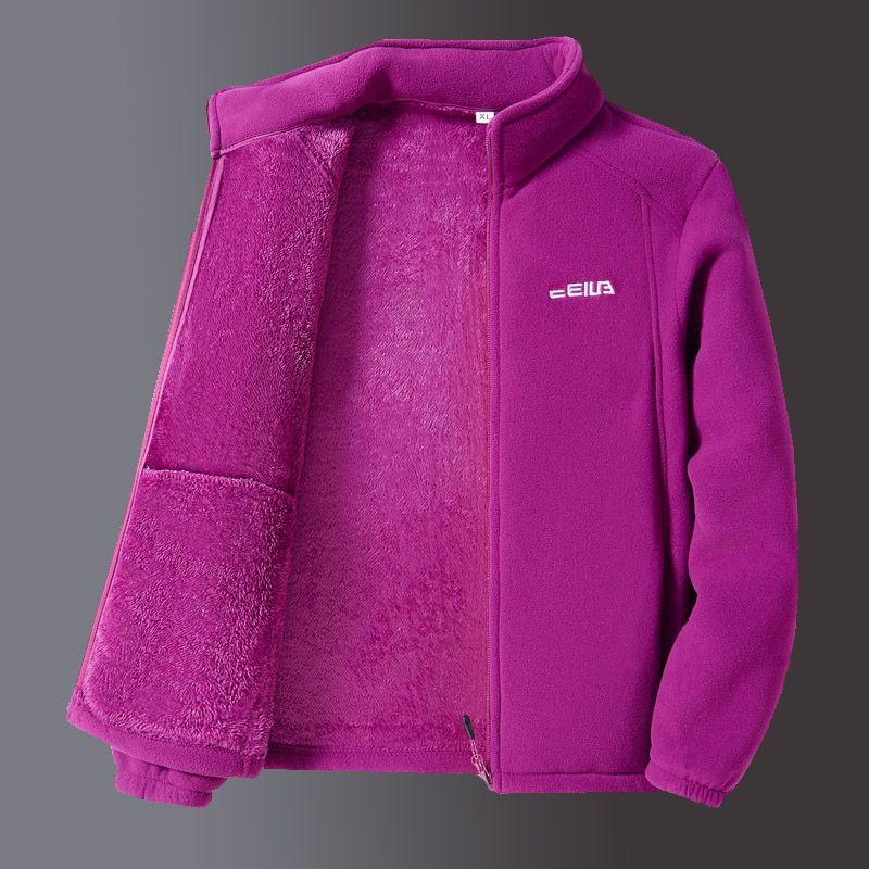 Dames Fleece Jas Zacht en Warm met Rits en Kraag