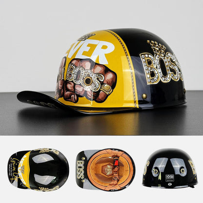 Motorhelm Halfopen Baseball Stijl DOT ECE Gecertificeerd Dagelijks Rijden Veiligheid Comfort Bescherming