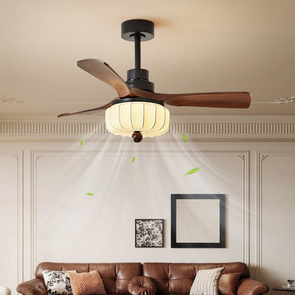 Vintage Plafondventilator met Verlichting en Afstandsbediening – Modern Design met 6 Snelheden