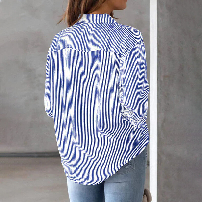 Dames Blouse Gestreept Elegante Kleding voor Werk