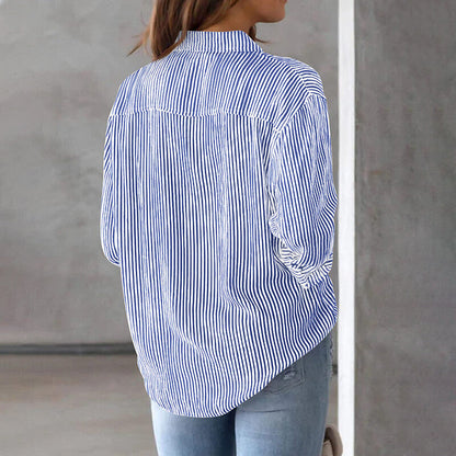 Dames Blouse Gestreept Elegante Kleding voor Werk