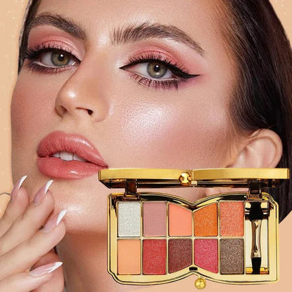 10-Kleurige Glitteroogschaduw Palet – Hoogglans Shimmer Poeder Make-up voor Glamoureuze Oogmake-up – Intense Pigmentatie