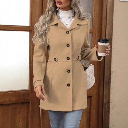 Dames Trenchcoat Zomerjas Licht Getailleerd Ceintuur