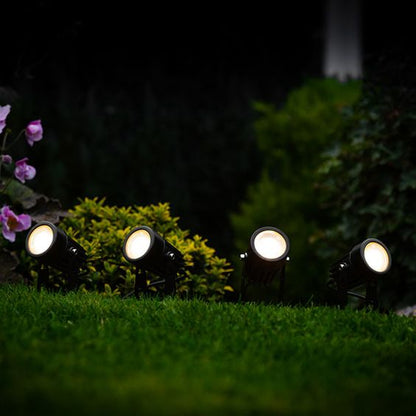 Solar Spotlights Set van 5 Tuinspots met Zonnepaneel Verstelbaar Buitenverlichting Waterdicht IP65