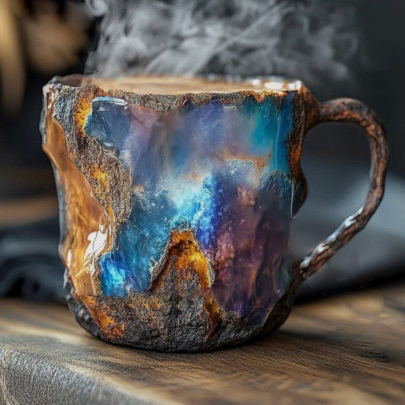 Design Drinkbeker met Kristalstructuur – Luxe Kop voor Koffie, Thee & Koude Dranken