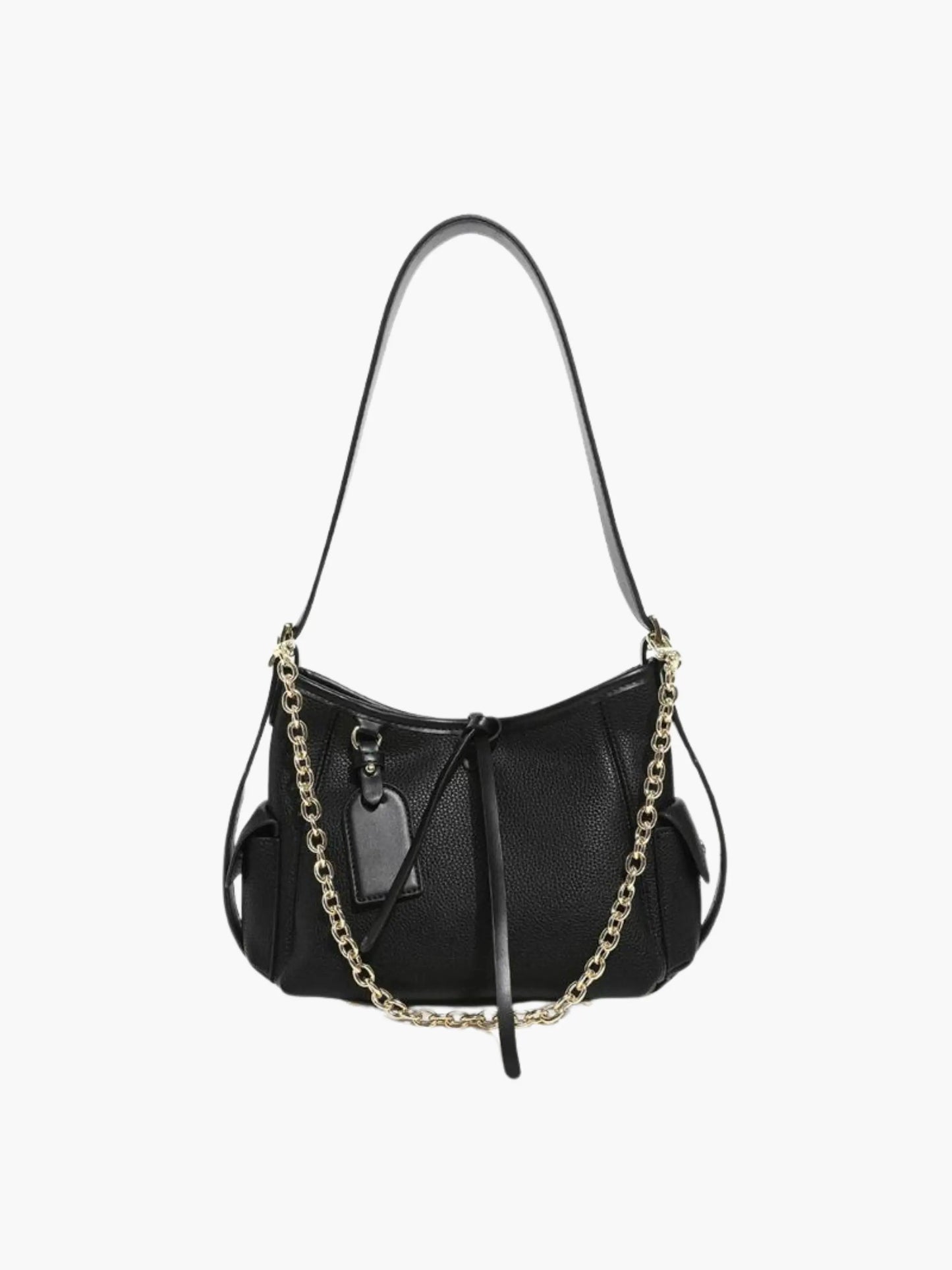 Leren Schoudertas met Ketting Detail Stijlvol Leer - StudioMarella