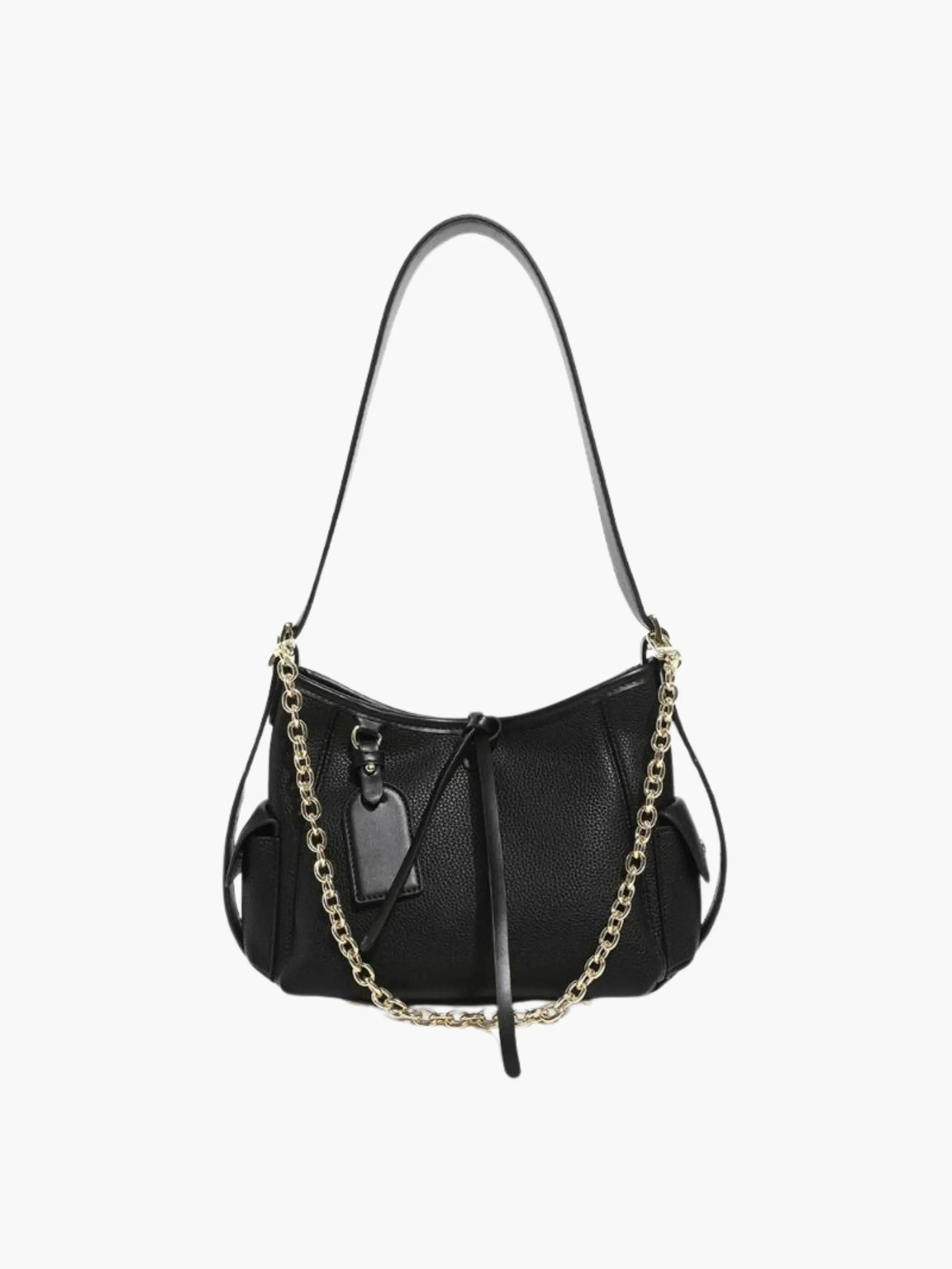 Leren Schoudertas met Ketting Detail Stijlvol Leer - StudioMarella