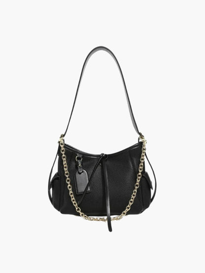 Leren Schoudertas met Ketting Detail Stijlvol Leer - StudioMarella