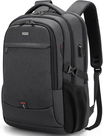 Waterdichte Laptop Reisrugzak met USB-Oplaadpoort & Georganiseerde Opslag – 13-17 Inch