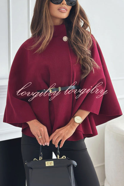 Dames Cape Top Zwart Elegante Stijl - StudioMarella