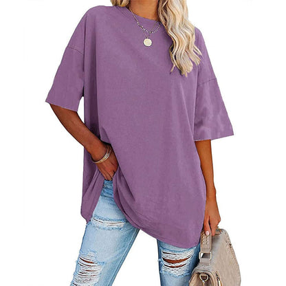 Dames Top Korte Mouwen Zomerse Losse Fit Casual