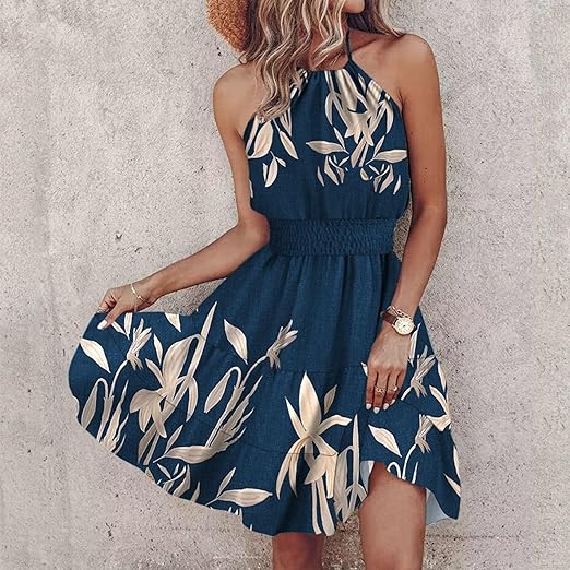Vrouwelijke Zomerjurk Mouwloos Casual Jurk voor Zomer