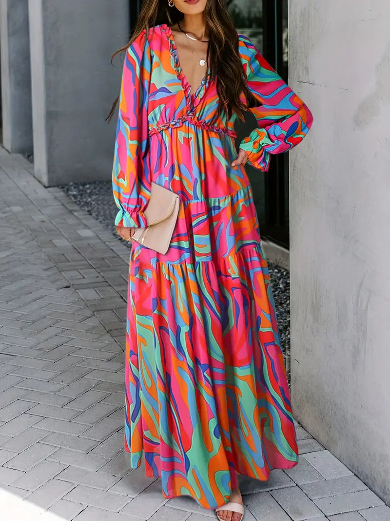 Vrouwelijke Bloemen Maxi Jurk Zomerjurk voor Dames