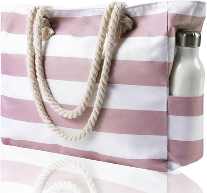 Waterdichte Strandtas XXL met Rits Zandafwerend Shopper Zwembad Sporttas Dames Handvat Zwemtas Vakantie