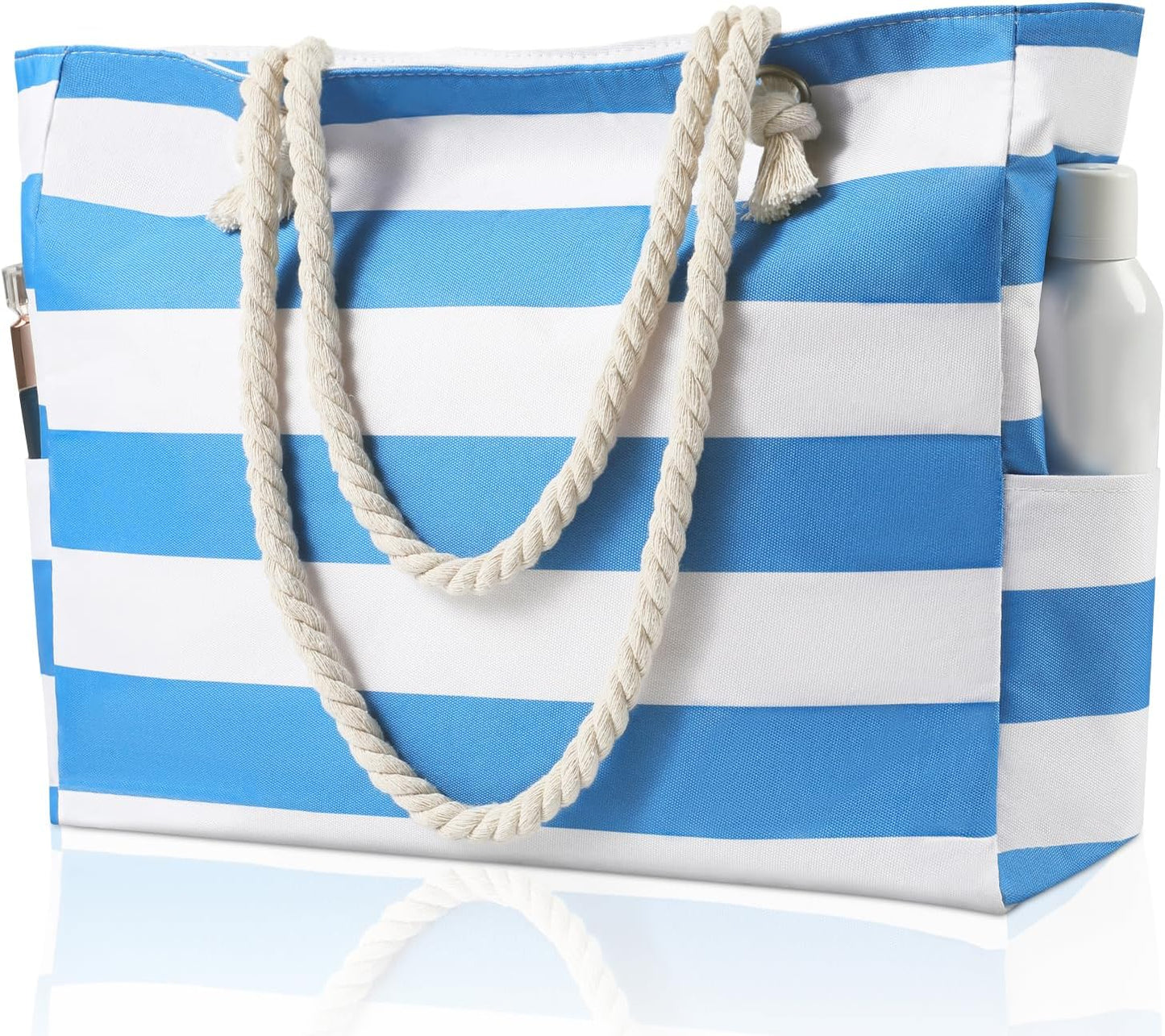 Waterdichte Strandtas XXL met Rits Zandafwerend Shopper Zwembad Sporttas Dames Handvat Zwemtas Vakantie