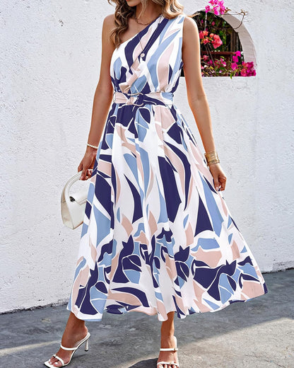 Zomerse Maxi Jurk voor Vrouwen Lange Jurk Zwart wit