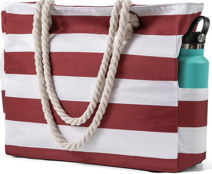 Waterdichte Strandtas XXL met Rits Zandafwerend Shopper Zwembad Sporttas Dames Handvat Zwemtas Vakantie
