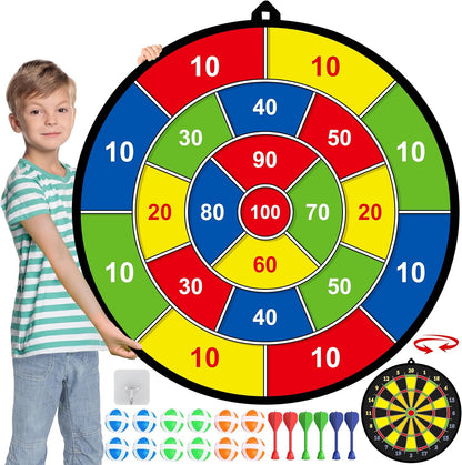 Dartbord voor Kinderen met Klittenballetjes – Dubbelzijdig Outdoor & Indoor Spel