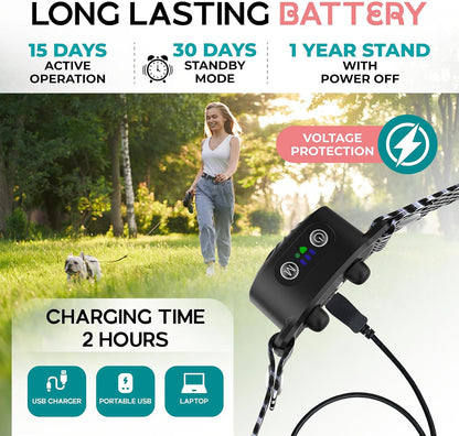 Anti-blaf Halsband voor Kleine Honden met Trillingen en Geluid | Verstelbaar 15-50 cm | Waterdicht IP87 | Hondentraining Oplossing
