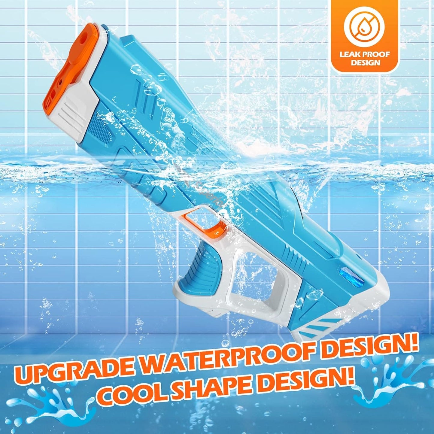 Waterpistool met Groot Bereik 12 Meter – Elektrisch Waterspeelgoed voor Kinderen en Volwassenen met 250+ Schoten Capaciteit