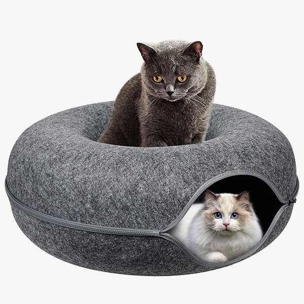 Katten Holte met Geïntegreerde Krabplank Hangmat Rustplek Spelenderwijs Donkergrijs Lichtgrijs Roze Huisdier