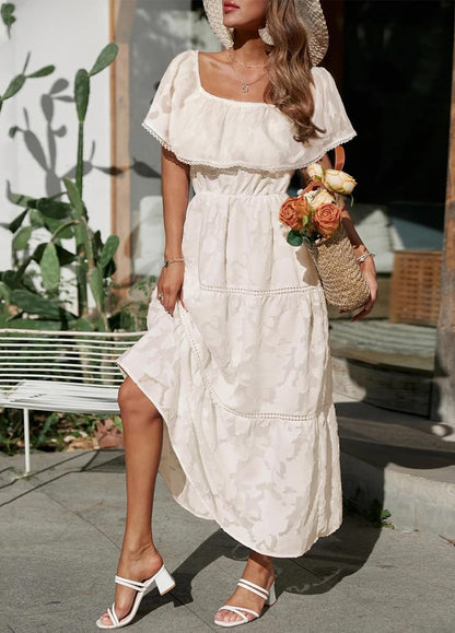 Zomerse Bloemen Maxi Jurk voor Dames Zonnig en Vrouwelijk