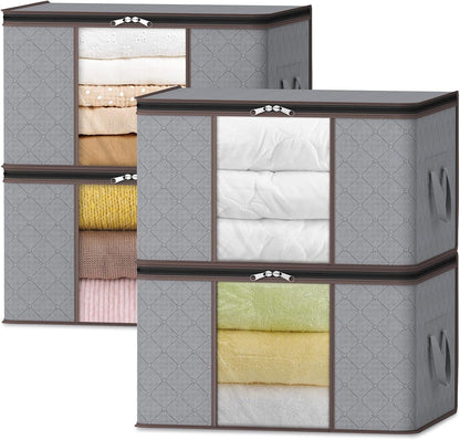 Opbergbox Met Venster Opvouwbaar 35-90L Kleding Opbergdoos Met Rits