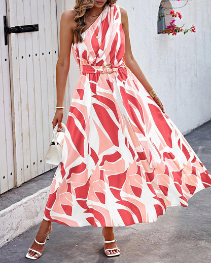 Zomerse Maxi Jurk voor Vrouwen Lange Jurk Zwart wit