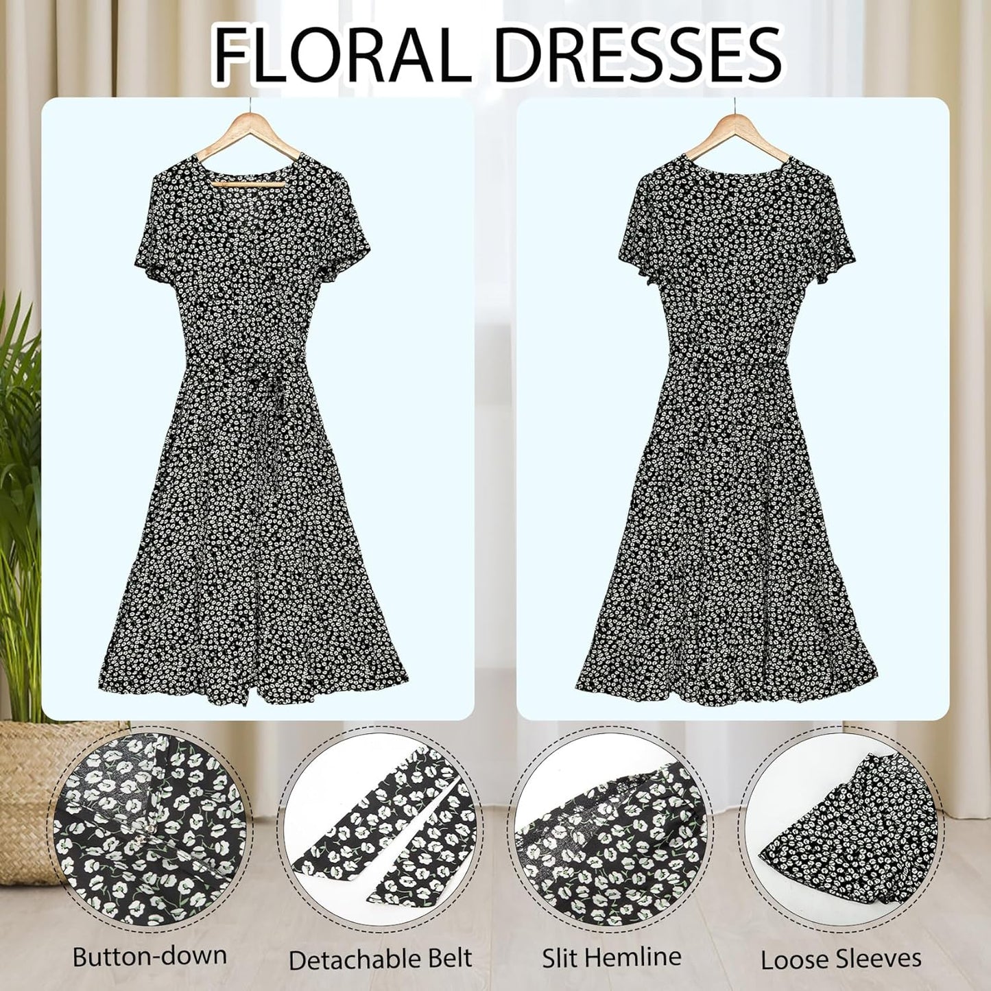 Zomerjurk Dames Bloemenprint Jurk Maxi Mousseline
