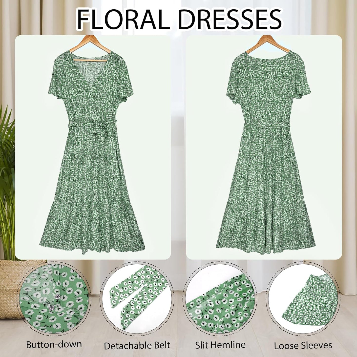 Zomerjurk Dames Bloemenprint Jurk Maxi Mousseline