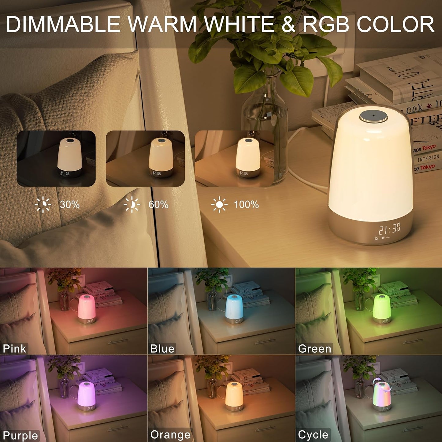 Aurora Wake-Up Light – Lichtwekker met Zonsopgang, Natuurlijke Geluiden & USB-C